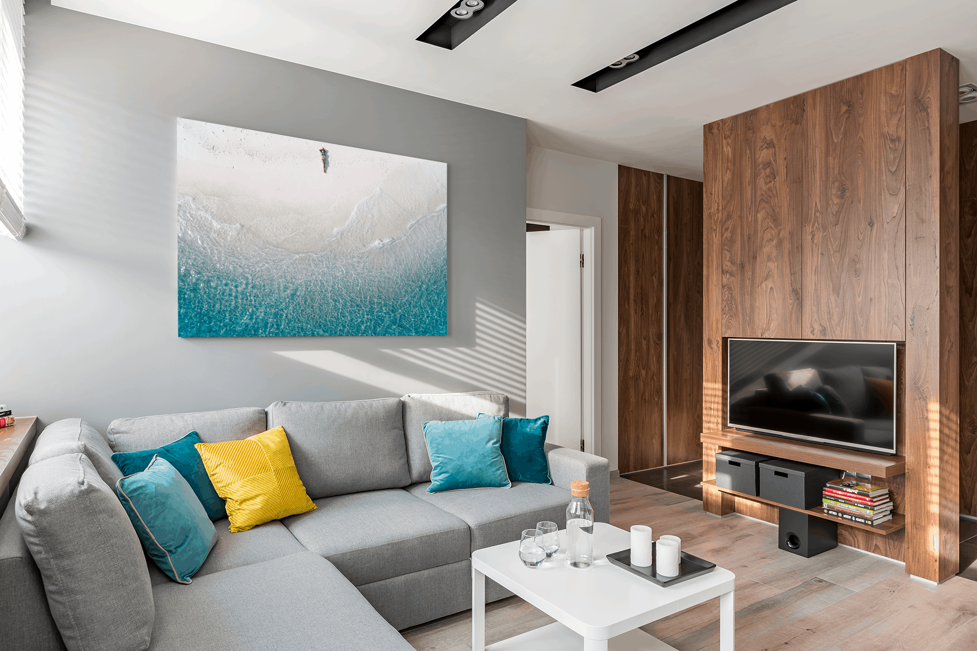 large canvas photo living room