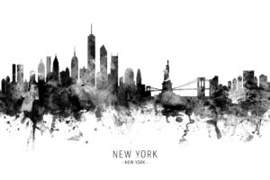 New York Skyline unique digital wall art canvas framed prints