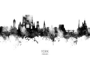 York England Skyline unique digital wall art canvas framed prints