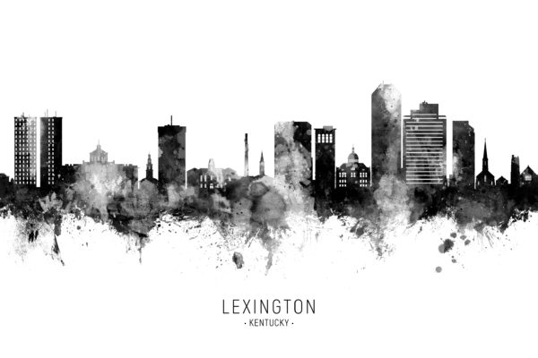 Lexington Kentucky Skyline unique digital wall art canvas framed prints