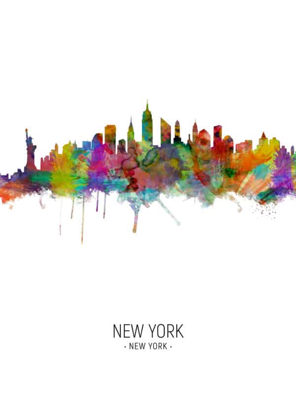 New York City Skyline unique digital wall art canvas framed prints