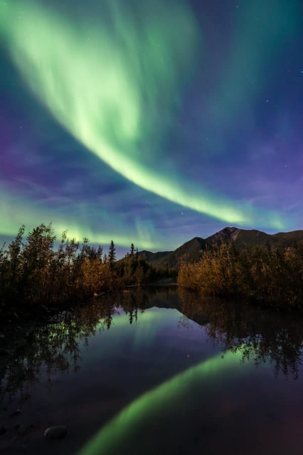 Aurora Reflections landscape photography canvas and framed wall art