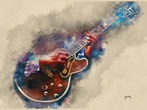 BB King's Electric Guitar digital canvas artwork prints