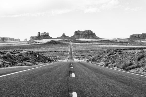Monument Valley Road landscape photography canvas and framed wall art