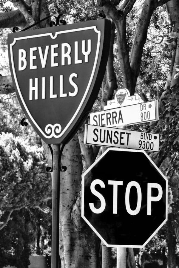 Beverly Hills Sign landscape photography canvas and framed wall art