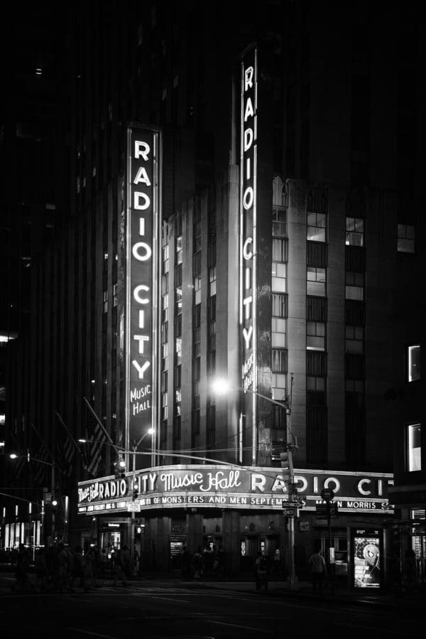 The Radio City Music Hall landscape photography canvas and framed wall art