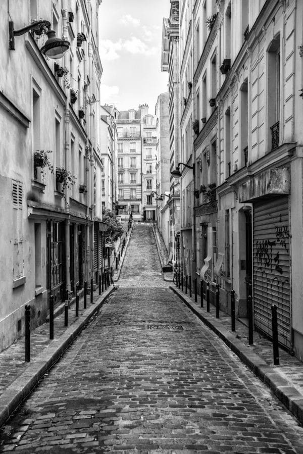 Montmartre Street View landscape photography canvas and framed wall art