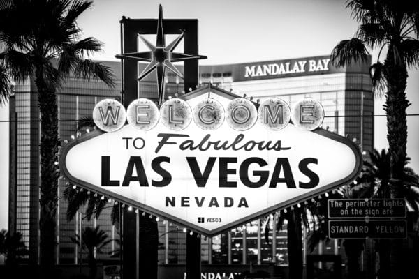 Welcome to Las Vegas landscape photography canvas and framed wall art