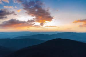 Blue Ridge Sunset landscape photography canvas and framed wall art