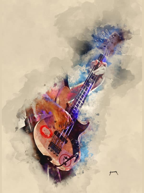 Flea's Bass digital canvas artwork prints