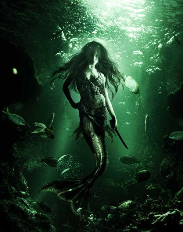 Jungle Huntress Siren surreal digital wall art prints
