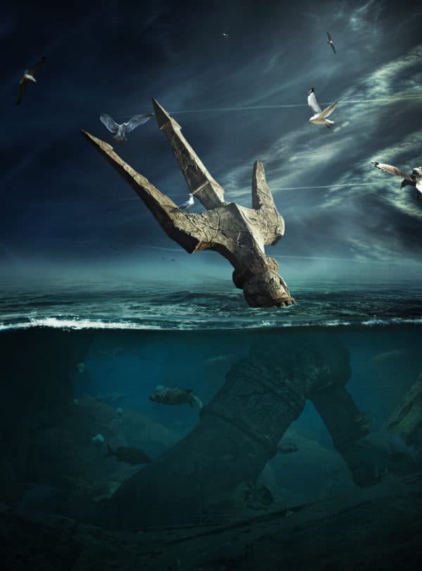 Last Hope - Poseidon surreal digital wall art prints