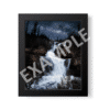 Milky Way Waterfall black Frame no border landscape photography canvas and framed wall art