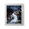Milky Way Waterfall White Frame no border landscape photography canvas and framed wall art