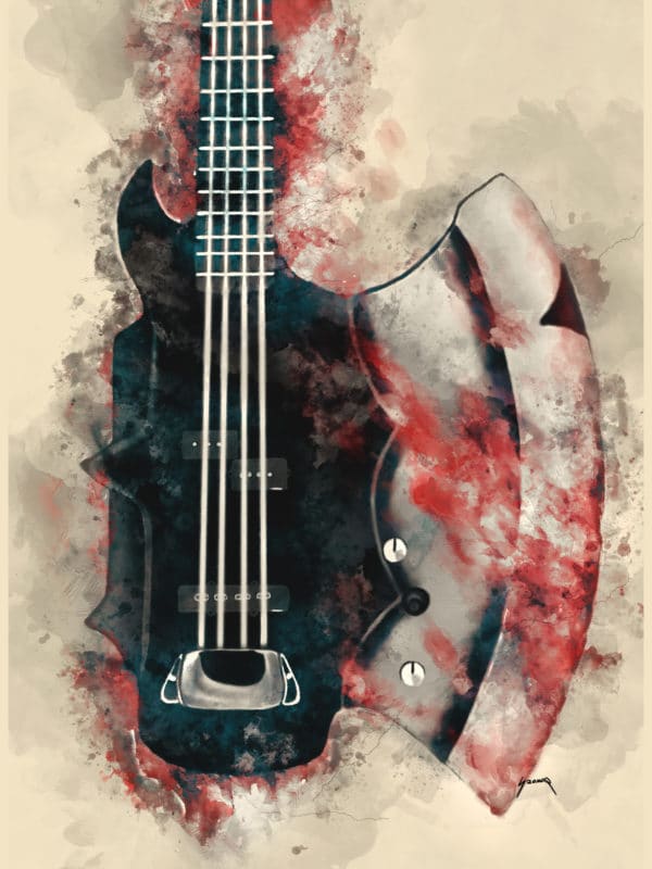 The Demon's Bass Axe digital canvas artwork prints