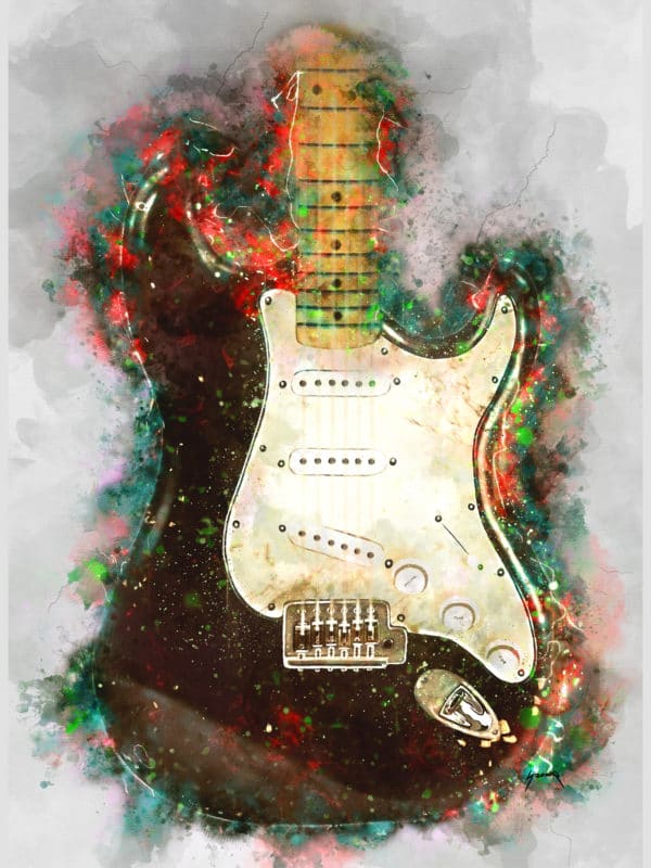eric clapton's blackie guitar digital canvas artwork prints