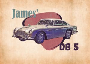 james' DB 5 digital canvas artwork prints
