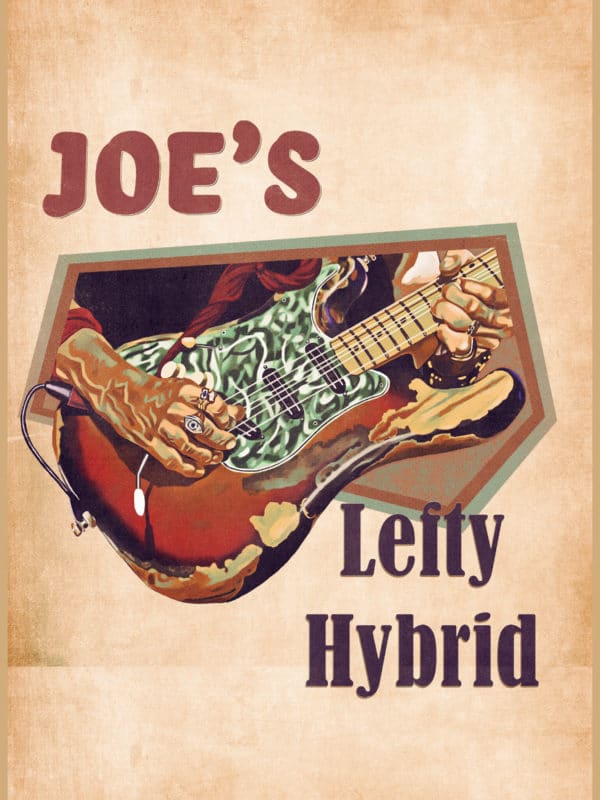 joe perry's guitar retro digital canvas artwork prints