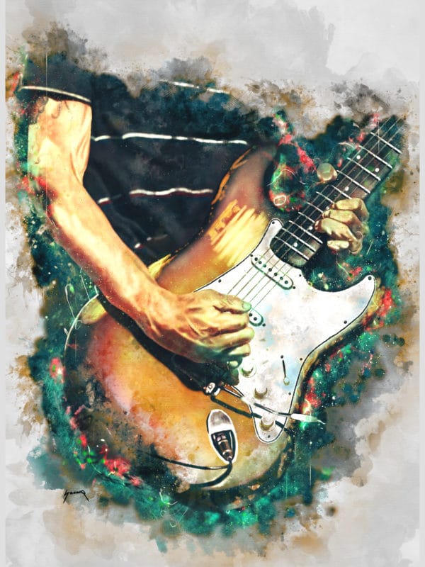 john frusciante's electric guitar digital canvas artwork prints