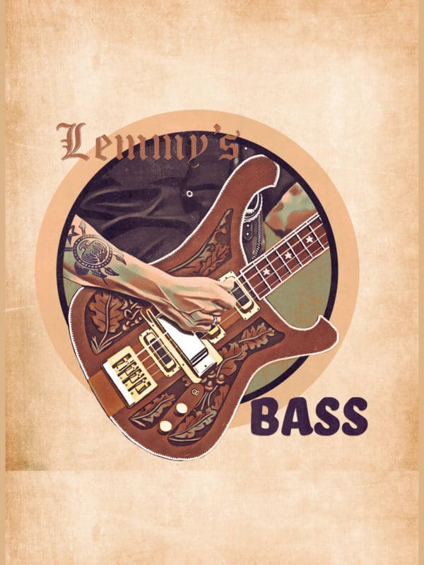 lemmy's bass retro digital canvas artwork prints