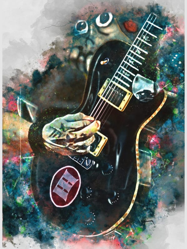 mark tremonti's guitar digital canvas artwork prints